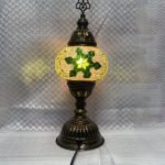 Lámpara de sobremesa turca verde
