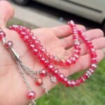 Tasbih efecto cristal rojo