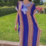 Gandora azul eléctrico de rayas