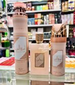 Ameerat Al Arab prive rosa + ambientador +desodorante