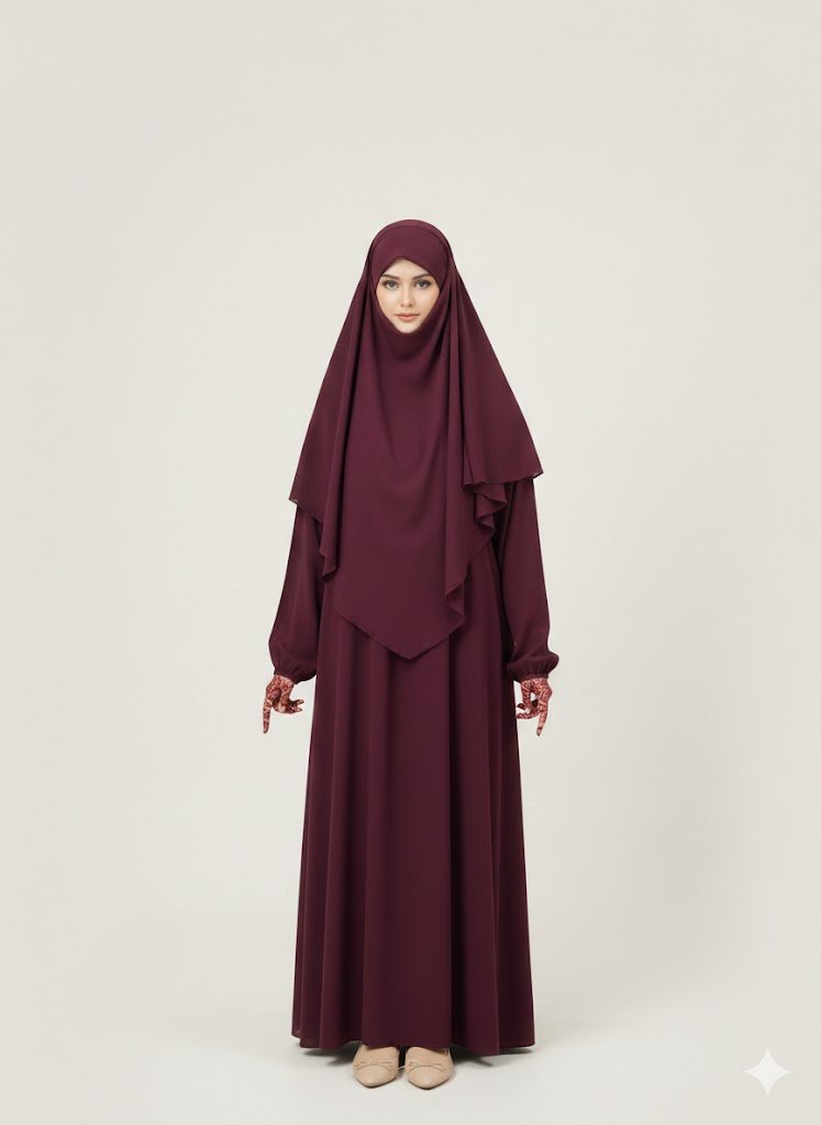 unnamed (1) Abaya + khimar Salma Medina - Imagen 1
