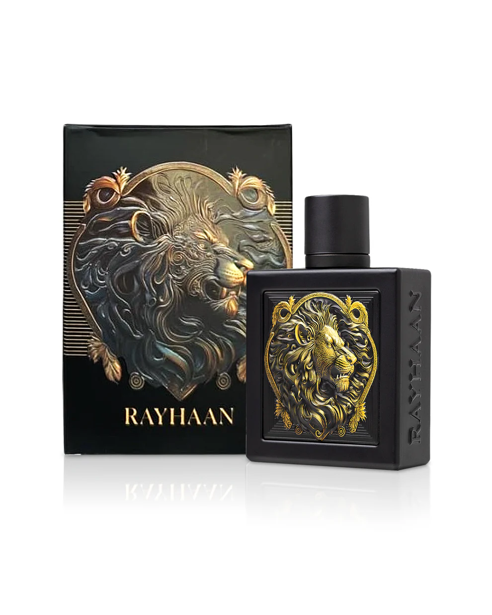 rayhaan-lion-perfume-bottle-beside-box-against-white-background Rayhaan Lion - Imagen 1